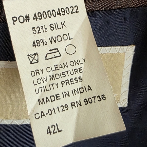 Michael Kors Deep Navy Textured Two-Button Sport Coat 42L NEW - Picture 11 of 16